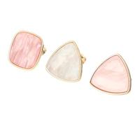 COOPHYA Bague Palette à Ongles en Résine 3pcs pour Mélange de Couleurs et Designs DIY Manucure Professionnelle Accessoires Maquillage