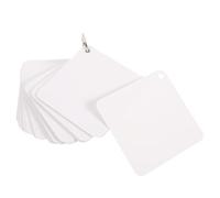 COOPHYA Blanches Set de Cartes Perforées en Papier Faciles à Écrire avec Anneaux Métalliques Lot de 200 Trou Polyvalentes pour t Maternelle