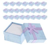 COOPHYA Boîte à Bijoux Carrée Pourpre 24 Pièces en Carton Papier, Organisateur Simple et Élégant pour Ranger Bagues et Bracelets la Maison