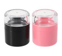 COOPHYA Boîte à Poudre et Applicateur Éponge 2pcs en Plastique Rechargeable avec Miroir pour Maquillage et Shampoing Sec Usage Quotidien et Voyage