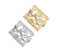 COOPHYA Boucles pour Foulard en Alliage, 2 Pièces Motif Ajouré Rose, Pinces pour Châles et Écharpes, Adaptées aux Banquets et Occasions Professionnelles