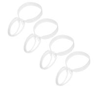 COOPHYA Cadre de Manchette D'oreille Pliable en Plastique Blanc, Kit de 4 Pièces Design Protecteur D'oreilles et Rangement Facile pour Cache-oreilles