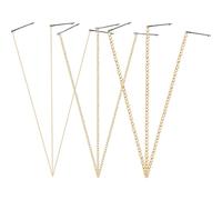 COOPHYA Chaîne de Cheveux Mode Punk 9 Pièces Clips en Aluminium Doré, Pince à Cheveux à Long Pompon, Fixation Stable pour Femmes et Filles, Accessoire Élégant pour Queue de Cheval