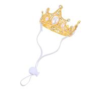 COOPHYA Chapeau d'anniversaire pour Chien et Chat en Alliage Or avec Couronne Élégante, Accessoire Photo Polyvalent pour Fêtes et Événements Festifs