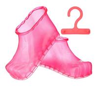 COOPHYA Chaussures de Trempage Pieds Petite Taille, Pvc Résistant sans Déformation, Rouge, 1 Paire Seau Bain de Pieds à Domicile, Confort et Relaxation pour Soins Pédicure