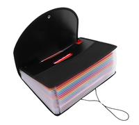 COOPHYA Classeur Fichiers Accordéon Noir 25 Compartiments Outils d'Organisation pour Salle de Classe, Dossier Extensible à Plusieurs Poches pour Documents