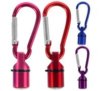 COOPHYA Clignotants de Sécurité LED pour Collier de Chien et Chat en Alliage D'aluminium, Facile à Utiliser Mousqueton et 4 Pièces pour Promenade Nocturne Sûre