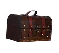 COOPHYA Coffre Au Trésor Pirate Bois Boîte De Rangement pour Bijoux Coffre Au Trésor Vintage pour Objets Précieux Et Décor Intérieur