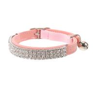 COOPHYA Collier pour Chiot orné de Strass - Collier Scintillant pour Chat avec Clochette et Velours Doux - étincelant pour Petits Chiens et Chatons, idéal pour Les promenades Quotidiennes, Les