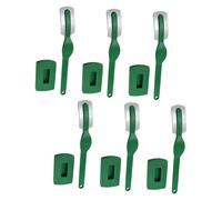 COOPHYA Couteaux à Trancheur 6 Pièces Inox Vert Lame Dentelée pour Découpe et Façonnage de Pâte à Artisanale