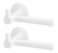 COOPHYA Crochet Adhésif Mural Blanc 2pcs pour Rideaux sans Perçage, Installation sans Clou Longueur Ajustable en Ps Minimaliste