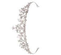 COOPHYA Diadème de Mariée pour Mariage et Performance en Alliage Argenté, Couronne Élégante Design Délicat, Confortable à Porter sans Abîmer Cheveux ni Peau
