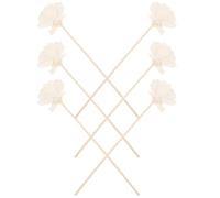 COOPHYA Diffuseur de Fleurs Aromatiques en Rotin sans Feu Bâtonnets Parfumés, 6pcs, Forme Fleur pour Maison et Bureau, Design Chic et Fragrance Solide