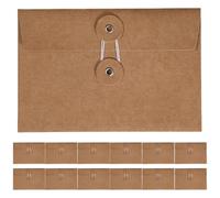COOPHYA en Papier Kraft Marron Facile D'accès et Polyvalentes Vintage Lot de 20 pour Organisation de Documents pour Bureau et Étude