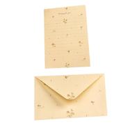 COOPHYA Ensemble 20 Pièces Papier à Lettres Fleuri et Enveloppes Assorties 10 Feuilles 10 Enveloppes Format Standard Kit pour Correspondance Saint-Valentin et Occasions Spéciales