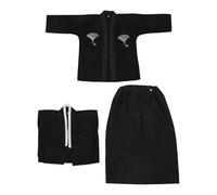 COOPHYA Ensemble kimono japonais pour garçon, costume de samouraï : gilet, manteau de guerrier à manches longues et pantalon pour enfant, idéal pour les vacances d'été et les déguisements.