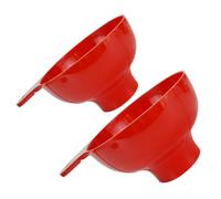 COOPHYA Entonnoirs à Confiture Rouge Lot de 2 en Plastique Réutilisable Pp Grand Entonnoir Facile à Nettoyer Tenir, pour Huile et Sel Cuisine