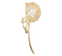 COOPHYA Épingle Élégante Épingle Anti-dérapante Polyvalente en Alliage de Zinc Or Zircon Accessoire Chic pour Femmes pour Vêtements et Cardigans