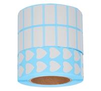 COOPHYA Étiquettes Autocollantes Blanches Auto-adhésives pour Rangement, Forme Rectangle et Cœur, Écriture Facile, pour Bureau et Loisirs Créatifs DIY