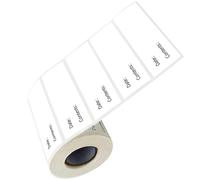 COOPHYA Étiquettes de Stockage Alimentaires Blanches Autocollantes 2,5×5 Cm Rouleau de 500 Feuilles en Raflacoat pour Organisation Bouteilles et Marquage Inventaire