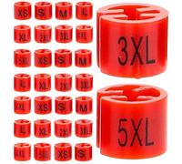 COOPHYA Étiquettes de Taille en Plastique Simple à Installer et Facile à Utiliser pour Rouges , Kit de 180 Pièces pour Boutique de Vêtements