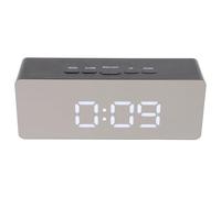 COOPHYA Horloge Numérique LED Miroir Moderne Calendrier et Température, Affichage à Grands Chiffres, Réglage de Luminosité à 3 Niveaux, Design Simple Unique sans Pile