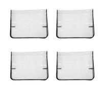 COOPHYA Housse de Dossier Imperméable en PVC Transparent 4 Pièces Facile à Enlever, Design Carré Surface Lisse pour Chaise de Spa et Salon de Beauté pour Salons de Coiffure et Onglerie