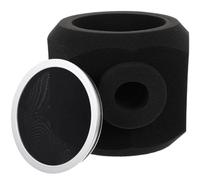 COOPHYA Housse de Microphone en Mousse Noire Légère pour Isolation Acoustique, du Vent Bruit, Adaptée pour Microphone sur Pied ou Petit Trépied