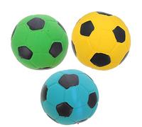 COOPHYA Jouets à Mâcher en Latex 7 Cm Résistants de Ballon de Football Lot de 3 Stimulateurs D'instincts de Chasse pour Chien pour Indépendant Quotidien