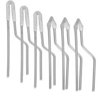 COOPHYA Kit de 6 Pointes de Stylo à Pyrogravure en Fer Argenté, Chauffage Stable et Remplacement Facile pour Pyrogravure sur Bois et Fabrication Artisanale