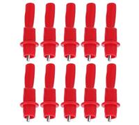 COOPHYA Lot de 10 Pinces de Test Électriques Crocodile Isolées Rouges en Acier Nickelé Force de Serrage Forte pour Maintenance Électrique et Environnements de Laboratoire