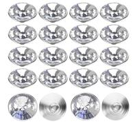 COOPHYA Lot de 100 Boutons Cristal pour Canapé Boucle en Métal, Matériel de Mobilier sans Bavure ni Arête, pour Décoration DIY et Couture de Meubles