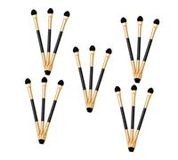 COOPHYA Lot de 15 Applicateurs de Maquillage Double Face en Fibre et Plastique, Pinceaux à Paupières Portables pour Maquillage des Yeux, pour Femmes