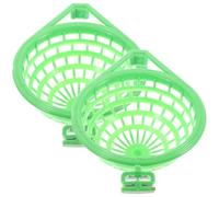 COOPHYA Lot de 2 Bassins Verts pour Nidification Oiseaux, Supports en Plastique Robustes pour Cages, Adaptés à L’élevage de Pigeons et Perroquets, Bassin de Nid D’Oiseau Petit Format