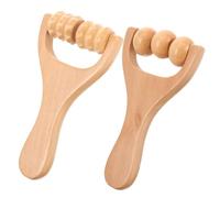 COOPHYA Lot de 2 Masseurs de Pieds Cou Compacts en Bois, Outil de Massage Manuel à Picots Ergonomique, Petit Masseur D’acupuncture pour Épaules, Nuque et Dos, Accessoire Pratique
