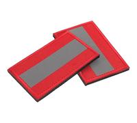 COOPHYA Lot de 2 Patchs Réfléchissants en Tissu Rouge, Résistants à l'usure et Compatibles pour Vêtements et Paquet à Dos, Utilisation Nocturne en Extérieur