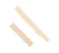 COOPHYA Lot De 2 Sillets De Chevalet En Plastique Renforcé Blanc Pour Guitare Acoustique, Comprenant Sillet Et Support 72 Mm, Accessoire De Remplacement Pour Entretien Et Intonation Des Cordes
