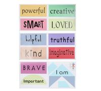 COOPHYA Lot de 3 autocollants de sol pour jeu de marelle - Autocollant de sol motivant et inspirant - Décoration murale positive pour la rentrée scolaire (maternelle et préscolaire)