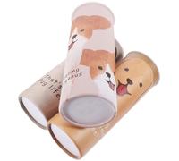 COOPHYA Lot de 3 Boîtes à Mouchoirs Cylindriques Portables pour Voiture 40 Feuilles par Boîte Design Mignon Imprimé Légère et Compacte Accessoire Pratique pour Voyage et Bureau