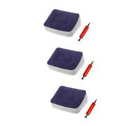 COOPHYA Lot De 3 Tapis Gonflables Floqués Pour Voiture Bureau Hamac Oreiller Cervical Coussin De Voyage Portable Siège Lombaire Réglable Pompe Repose-Pieds De Voyage Flocage En
