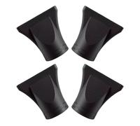 COOPHYA Lot de 4 Buses de Sèche-cheveux en Nylon Noir, Buse Plate à Bec Canard Haute Température, Concentration de L'air, pour Salon de Coiffure et Usage Domestique