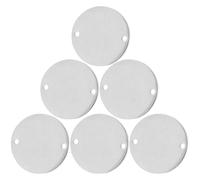 COOPHYA Lot de 6 Médailles Rondes en Acier Inoxydable Miroir 20mm, Étiquettes D'identification pour Chien avec Double Trou, Plaques Vierges à Estampiller pour Gravure Personnalisée,