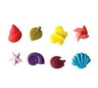 COOPHYA Lot de 8 Marqueurs de Verre à Vin en Silicone Réutilisables Forme Feuille et Coquillage Faciles à Appliquer pour Mariages et Fraternités
