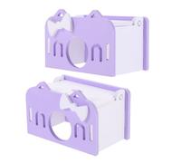 COOPHYA Maison de Rat en Plastique PVC Lavande 2pcs pour Hamster Nain et Gerbille Petite Cachette pour Exercice et Détente
