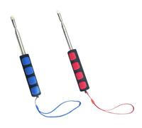 COOPHYA Mât de Drapeau Télescopique 1, 2 M en Acier Inoxydable 2 Pièces | Poignée pour Guide Extérieur, Réglage Flexible, Protection Main, Usage Parade et Pique-niques