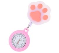 COOPHYA Montre Rose en Silicone à Clip Forme Patte de Chat Fixation Stable et Design Créatif pour Usage Professionnel