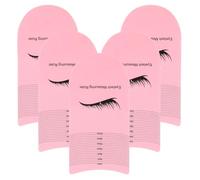 COOPHYA Outil de Mesure des Cils 5 Pièces en Plastique Règle Symétrique pour Extension Mesure de Longueur et Recourbement Usage Professionnel