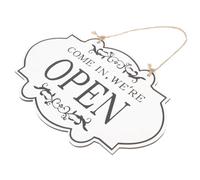 COOPHYA Pancarte Double Face en Bois Ouvert Fermé Panneau Suspendu Solide Accessoires de Magasin pour Créer une Ambiance Chaleureuse les Lieux Commerciaux