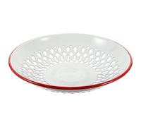 COOPHYA Panier à Linge en Émail Bleu Léger, Corbeille à Fruits Creuse Multifonctionnelle pour Ranger Snacks et Fruits Secs, pour Picnic