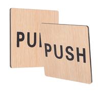 COOPHYA Panneau Facile à Simple Design de à Utiliser pour Visibilité en Bois 2pcs Pousser/tirer Porte Magasins et Bureaux